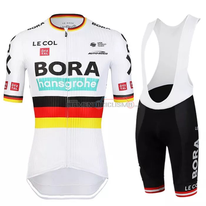 Abbigliamento Ciclismo Bora-Hansgrone Manica Corta 2022 Nero Rosso Giallo